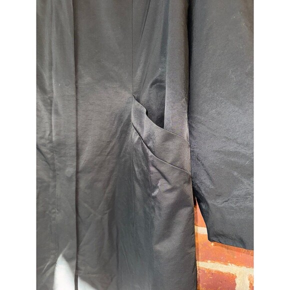 Eileen Fisher black lined Trench style Coat small - Picture 2 of 11